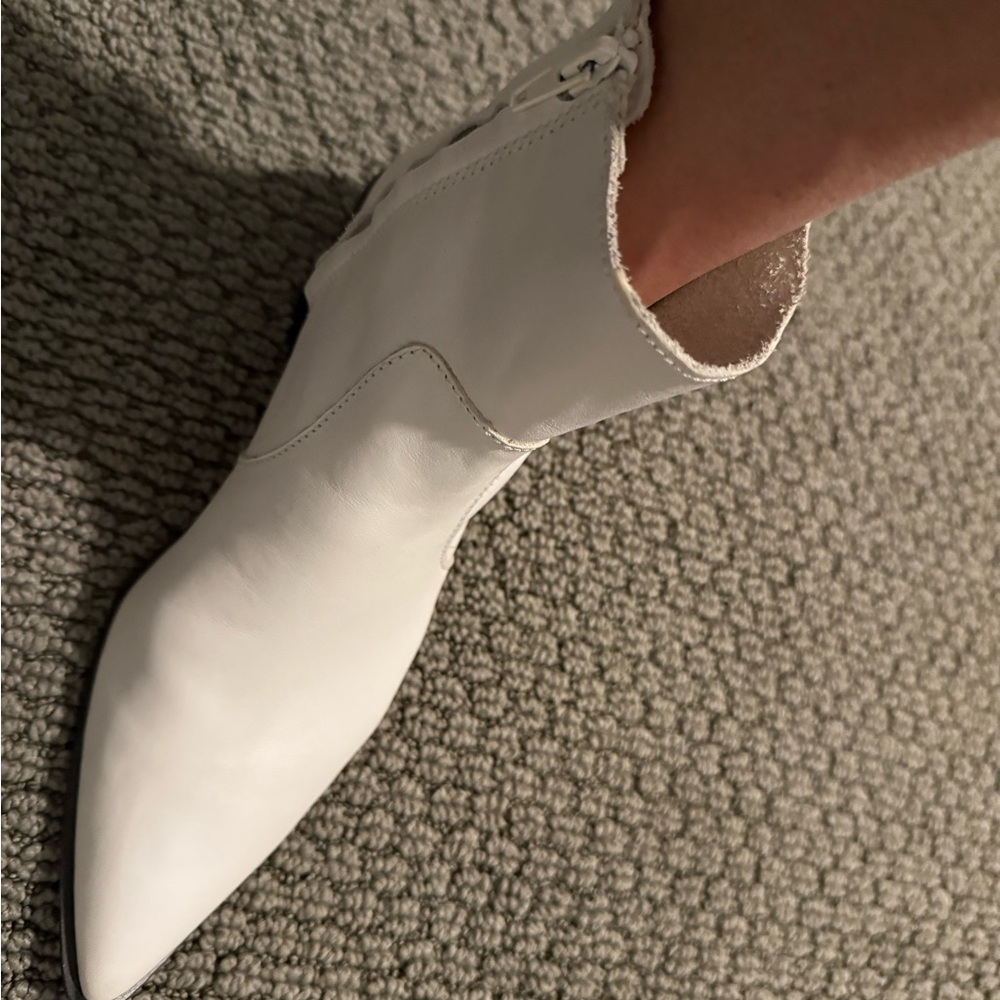 Zara white booties new leather - Picture 9 of 11